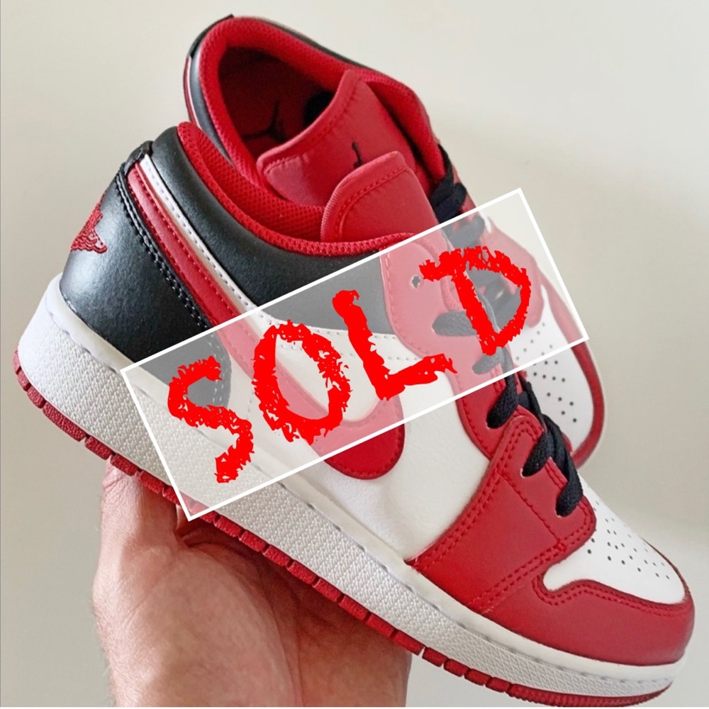 Nike ❌SOLD🎁Air Jordan 1 Low Reverse Black Toe 'Bulls' Mens 13 New.